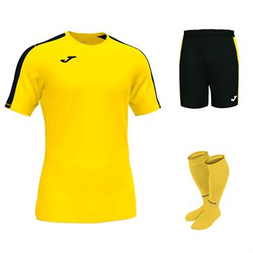 Joma Academy III Short Sleeve Kit Set - Yellow/Black