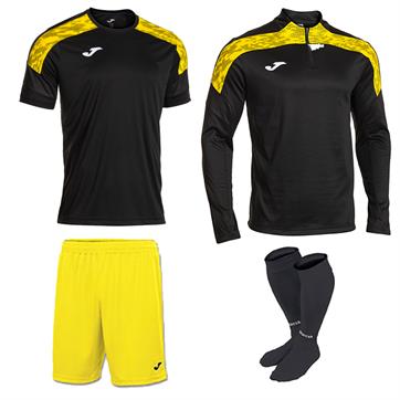 Joma Champion VIII Academy Core Player Pack - Black/Yellow
