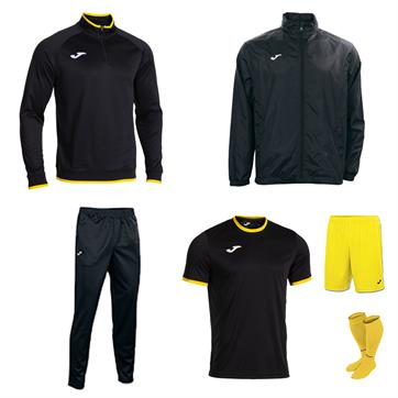 Joma Combi Premium Full Player Pack - Black/Yellow