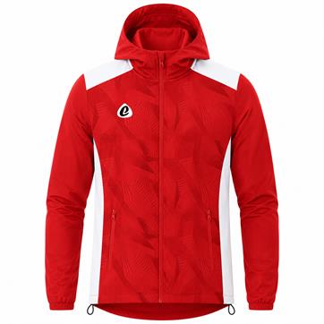 Bespoke Sublimation Premium Waterproof Dobby Rain Jacket - FUSE Design - Scarlet/White