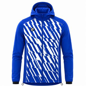 Bespoke Sublimation Premium Waterproof Dobby Rain Jacket - WOLF Design - True Blue/White