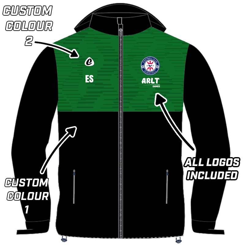 Bespoke Sublimation Fleece Lined Rain Jacket - Spiral Design