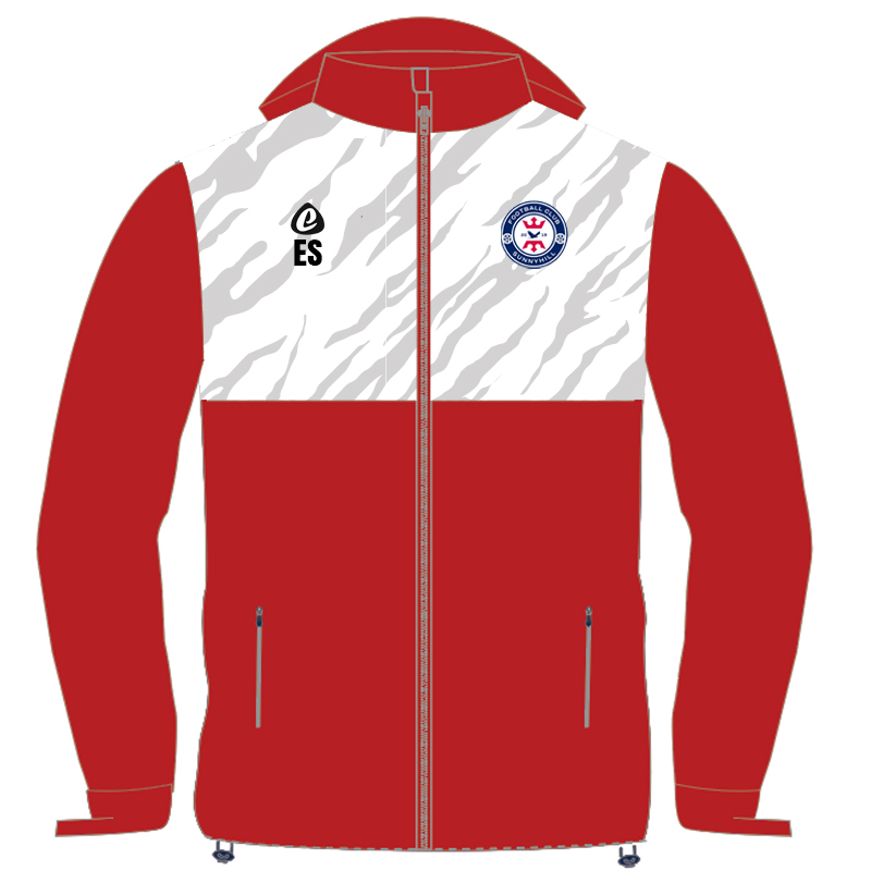 Bespoke Sublimation Fleece Lined Rain Jacket - Tiger Design