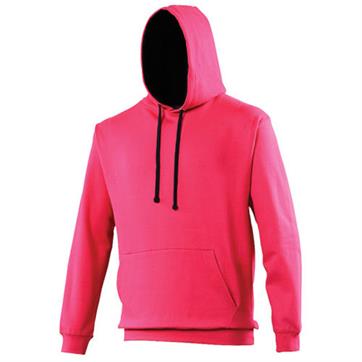 Contrast Two Colour AWD Hoodie - Hot Pink / French Navy