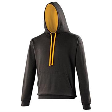Contrast Two Colour AWD Hoodie - Jet Black / Gold
