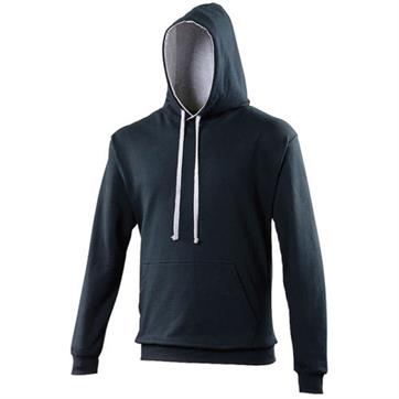 Contrast Two Colour AWD Hoodie - New French Navy / Heather Grey