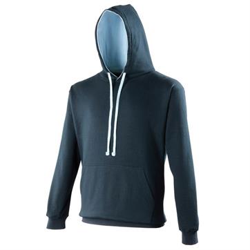 Contrast Two Colour AWD Hoodie - New French Navy / Sky Blue