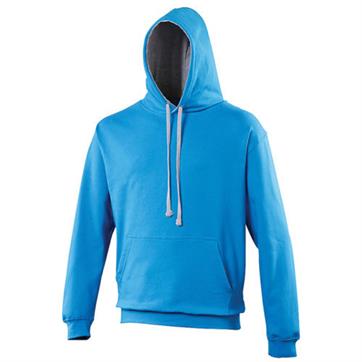 Contrast Two Colour AWD Hoodie - Sapphire / Heather Grey