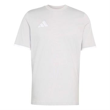 Adidas Entrada 26 Short Sleeve Cotton Tee - Grey