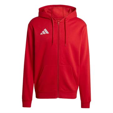 Adidas Entrada 26 Full Zip Hoodie - Red