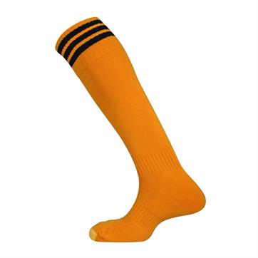 Mitre Mercury 3 Stripe / Band Socks - Amber / Black