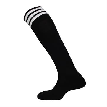 Mitre Mercury 3 Stripe / Band Socks - Black / White