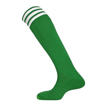 Mitre Mercury 3 Stripe / Band Socks - Emerald / White