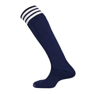 Mitre Mercury 3 Stripe / Band Socks - Navy / White