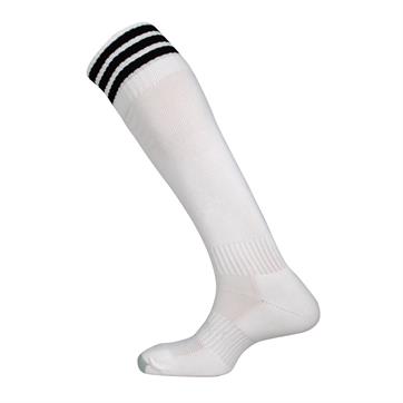 Mitre Mercury 3 Stripe / Band Socks - White / Black