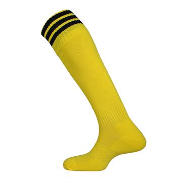 Mitre Mercury 3 Stripe / Band Socks - Yellow / Black