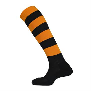Mitre Mercury Hoop Socks - Black / Amber