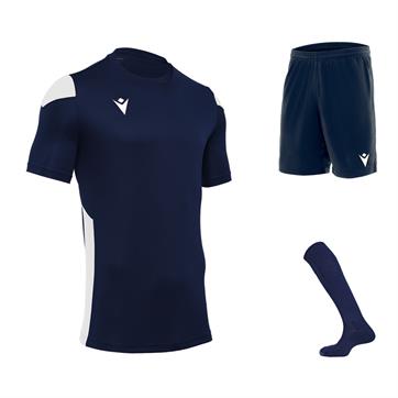 Macron Polis Full Kit Bundle of 10 (Short Sleeve) - Navy/White