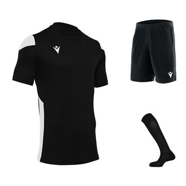 Macron Polis Short Sleeve Full Kit Set - Black/White