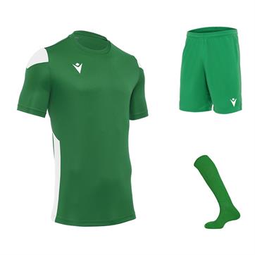Macron Polis Short Sleeve Full Kit Set - Green/White