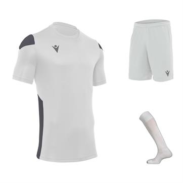 Macron Polis Short Sleeve Full Kit Set - White/Anthracite