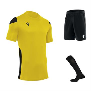 Macron Polis Short Sleeve Full Kit Set - Yellow/Black