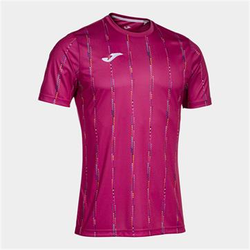 Joma Pro Team Short Sleeve Shirt (Limited Edition) - Pinstripe Pink