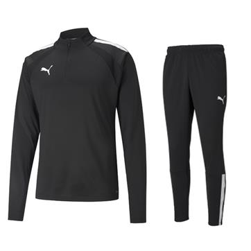 Puma TeamLIGA Half Zip Tracksuit Set - Black