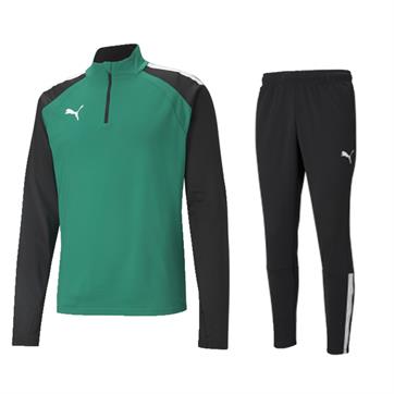 Puma TeamLIGA Half Zip Tracksuit Set - Pepper Green