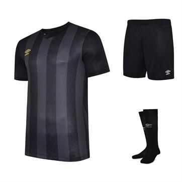 Umbro Ramone Short Sleeve Full Kit Set - Carbon/Black