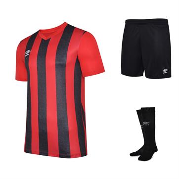 Umbro Ramone Short Sleeve Full Kit Set - Red/Black