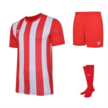 Umbro Ramone Short Sleeve Full Kit Set - Red/White