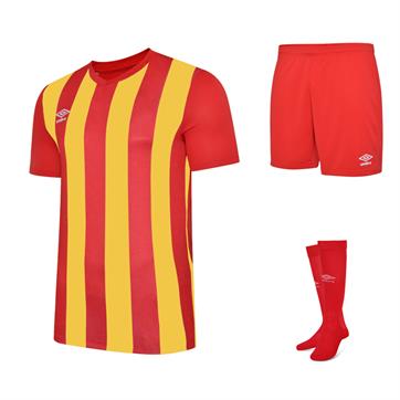 Umbro Ramone Short Sleeve Full Kit Set - Red/Yellow