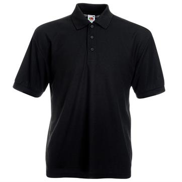 Plain Cotton Polo Shirt - Black