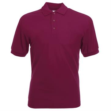 Plain Cotton Polo Shirt - Burgundy