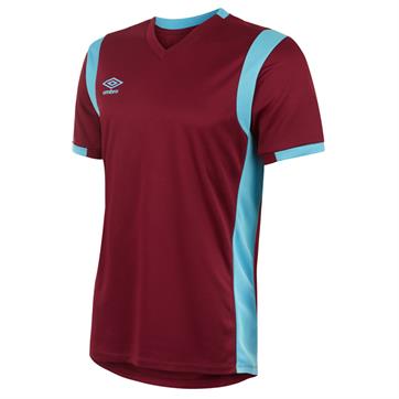 Umbro Spartan Shirt (Short Sleeve) - Claret/Sky