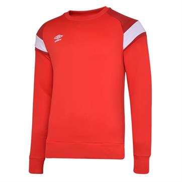 Umbro Pro Club Poly Fleece Sweatshirt **Last year of supply** - Red/White