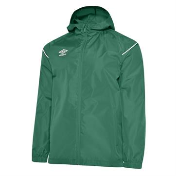 Umbro Pro Club Hooded Shower Jacket **Last year of supply** - Emerald/White