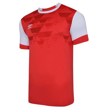 Umbro Vier Short Sleeve Shirt - Red/White