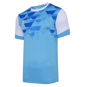 Umbro Vier Short Sleeve Shirt - Sky Blue/White