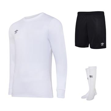 Umbro Club Full Kit Bundle of 10 (Long Sleeve) - White