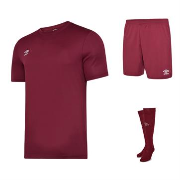 Umbro Club Full Kit Bundle of 10 (Short Sleeve) - Claret