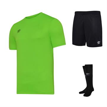 Umbro Club Full Kit Bundle of 10 (Short Sleeve) - Gecko Green