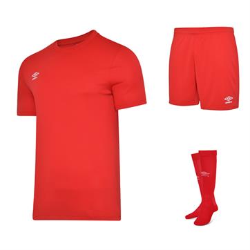 Umbro Club Full Kit Bundle of 10 (Short Sleeve) - Red