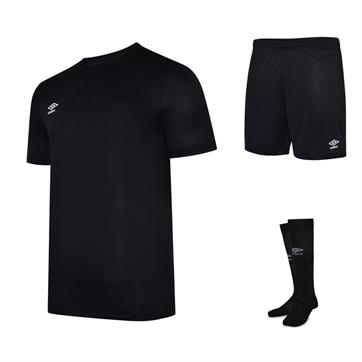 Umbro Club Short Sleeve Full Kit Set - Black