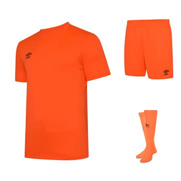 Umbro Club Short Sleeve Full Kit Set - Shocking Orange