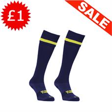Clearance Football Socks - Navy / Yellow Band (3-6)