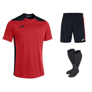 Joma Champion VI Short Sleeve Kit Set - Red/Black