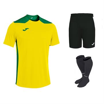 Joma Champion VI Short Sleeve Kit Set - Yellow/Green