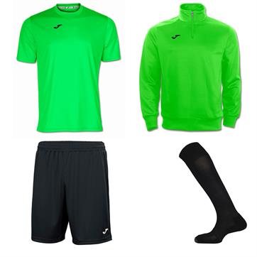 Joma Combi Academy Core Player Pack - Fluo Green/Black